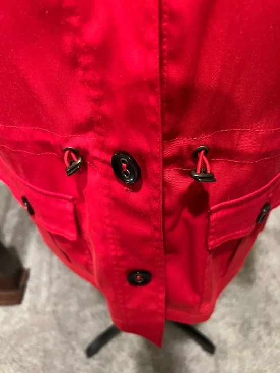 Ruby Rd. Vibrant Red Button-Front Utility Jacket - Picture 3 of 10